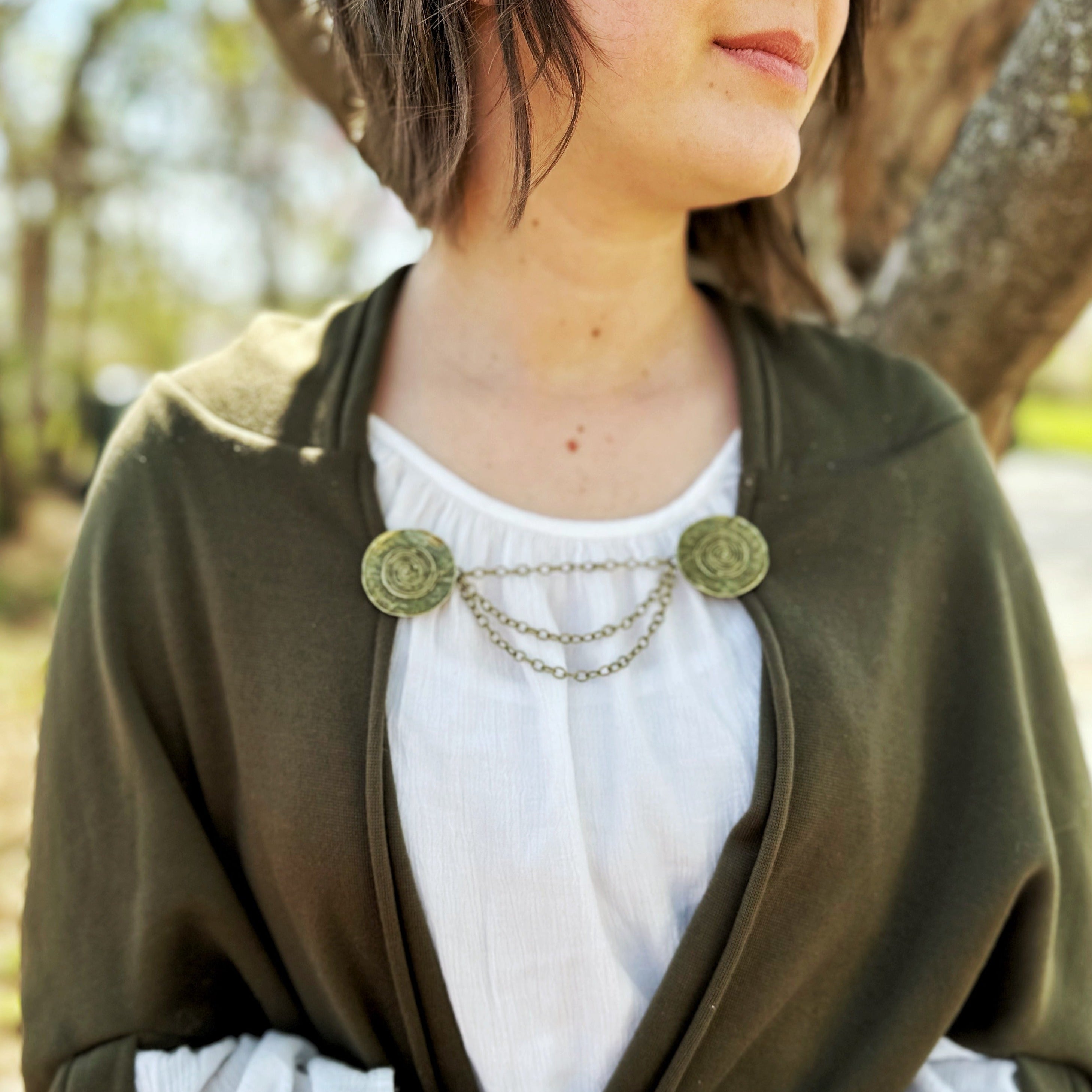 NEW* Medieval Medallions - Bronze w/ Triple Drape Chain | K-401