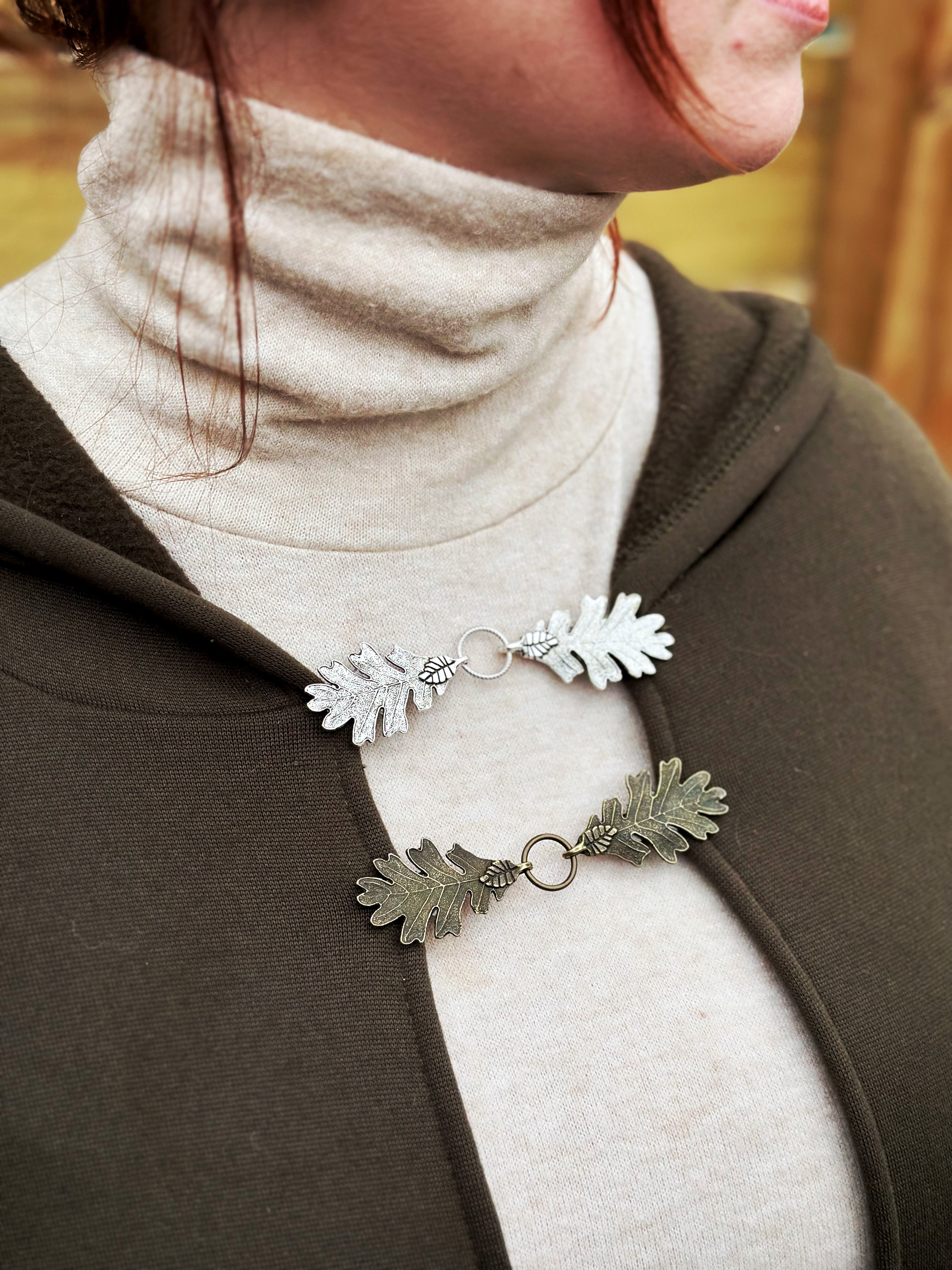 "Terebinth" Bronze Oak Leaf Cloak Clasp | K-205