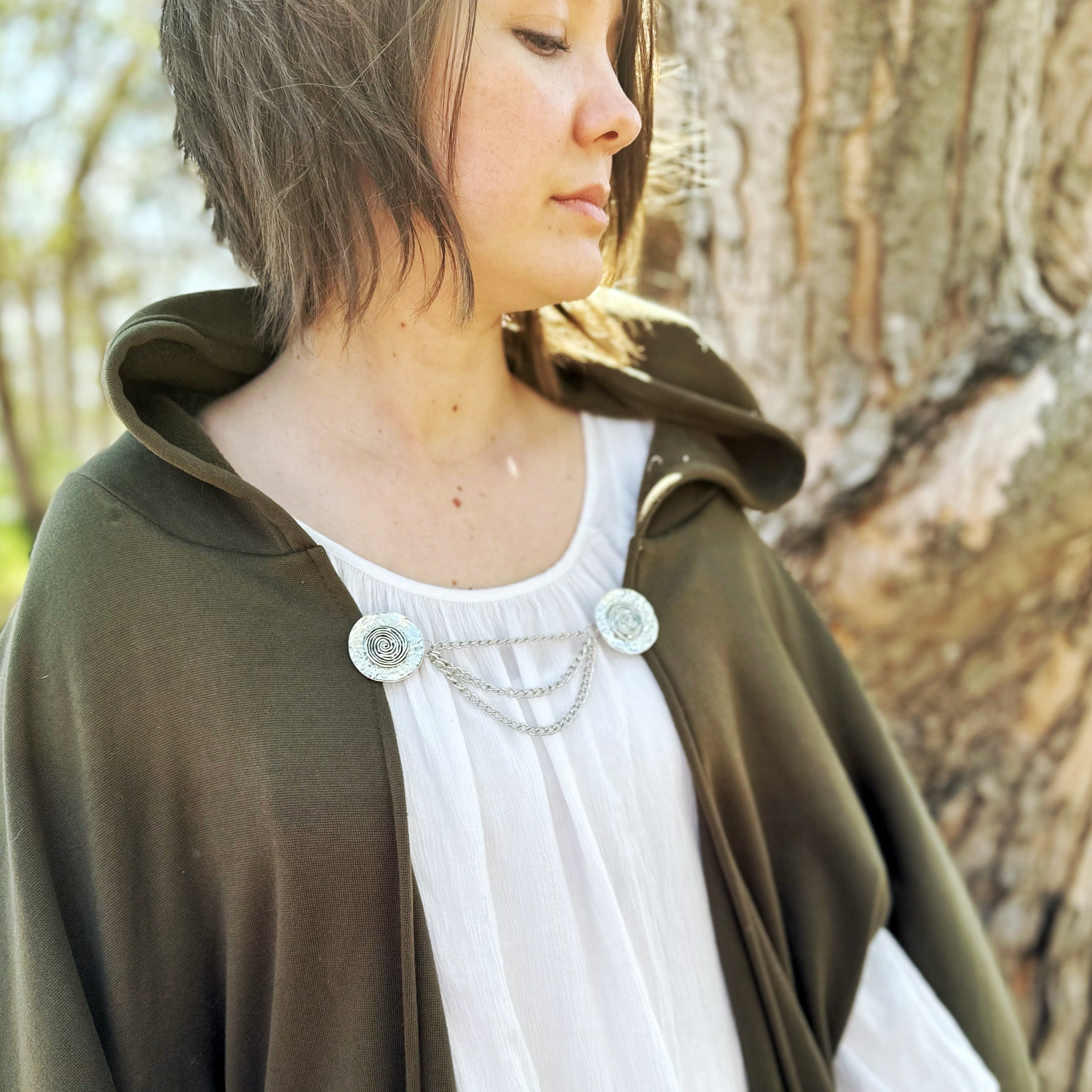 NEW* Medieval Medallions - Silver w/ Triple Drape Chain | K-404