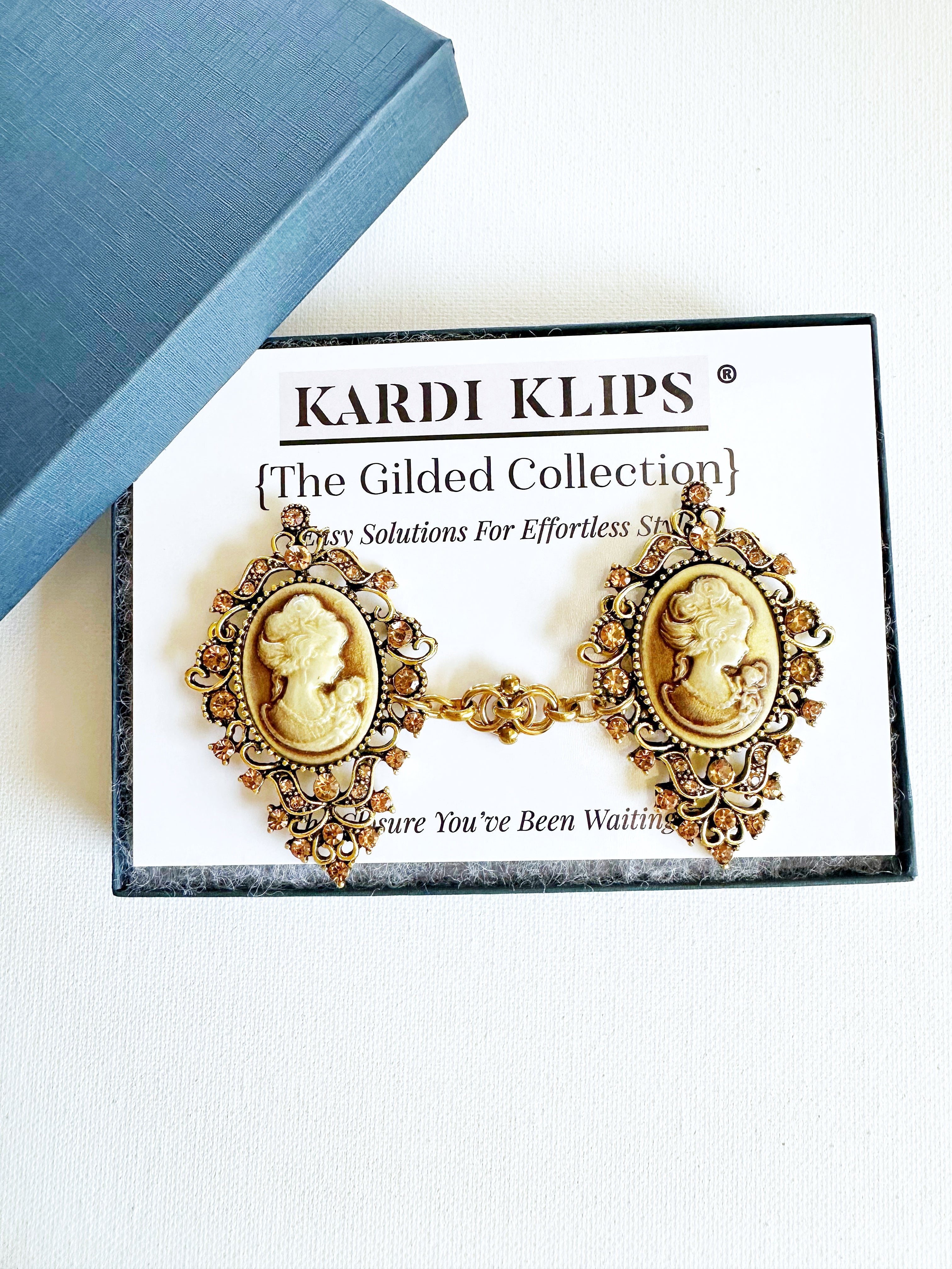 Victorian Cameo Cinch Clip for Dresses, Sweaters