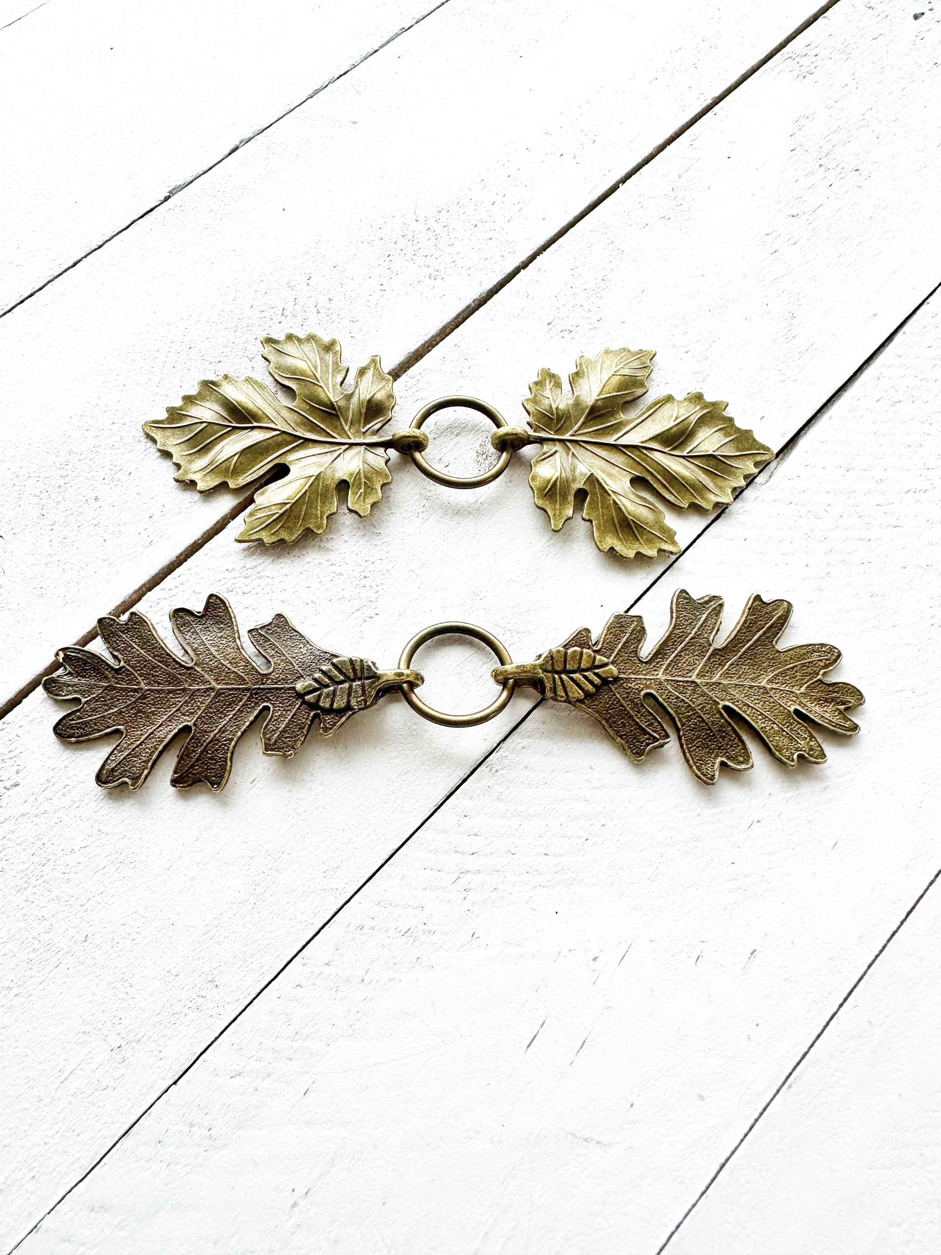 "Terebinth" Bronze Oak Leaf Cloak Clasp | K-205