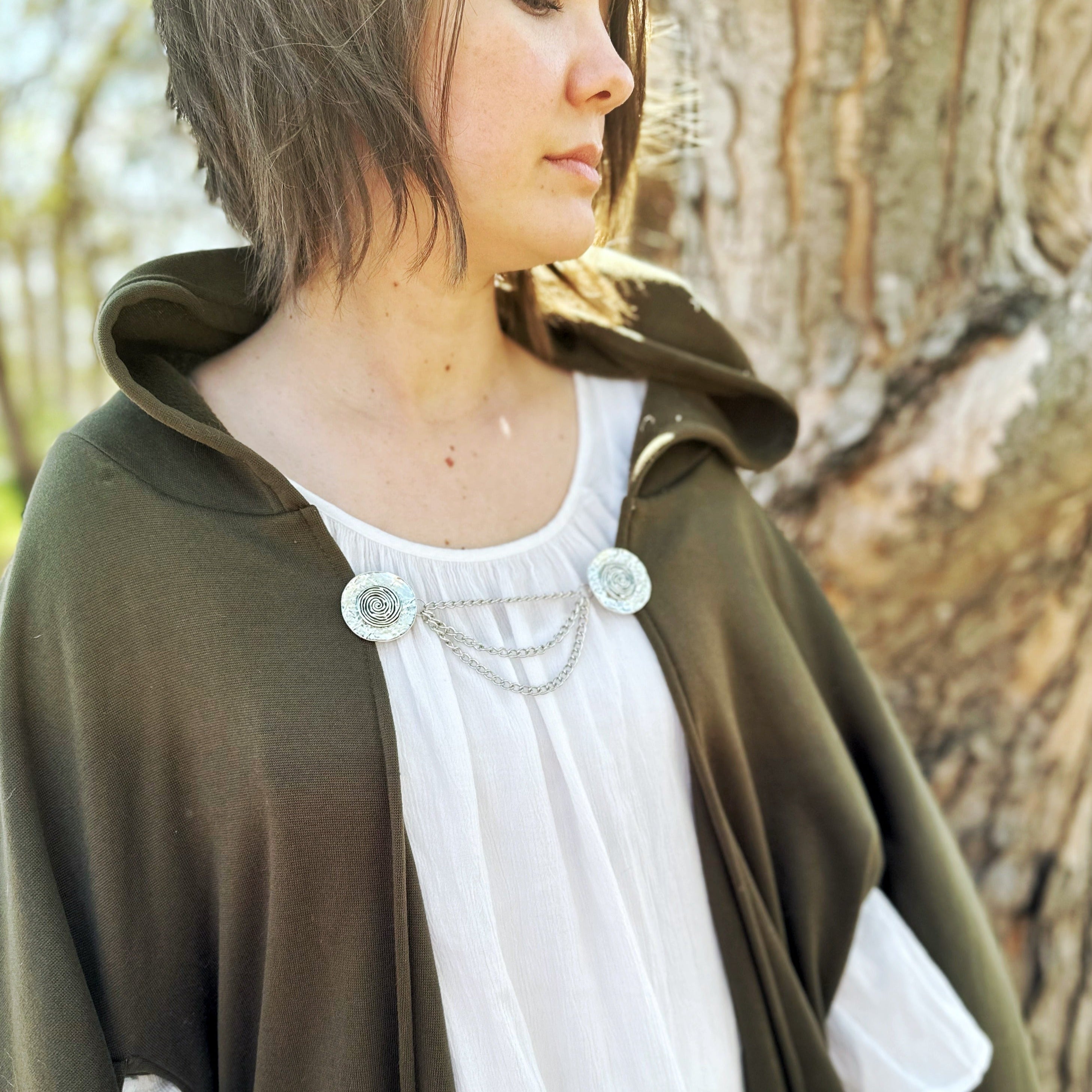 NEW* Medieval Medallions - Silver w/ Triple Drape Chain | K-404