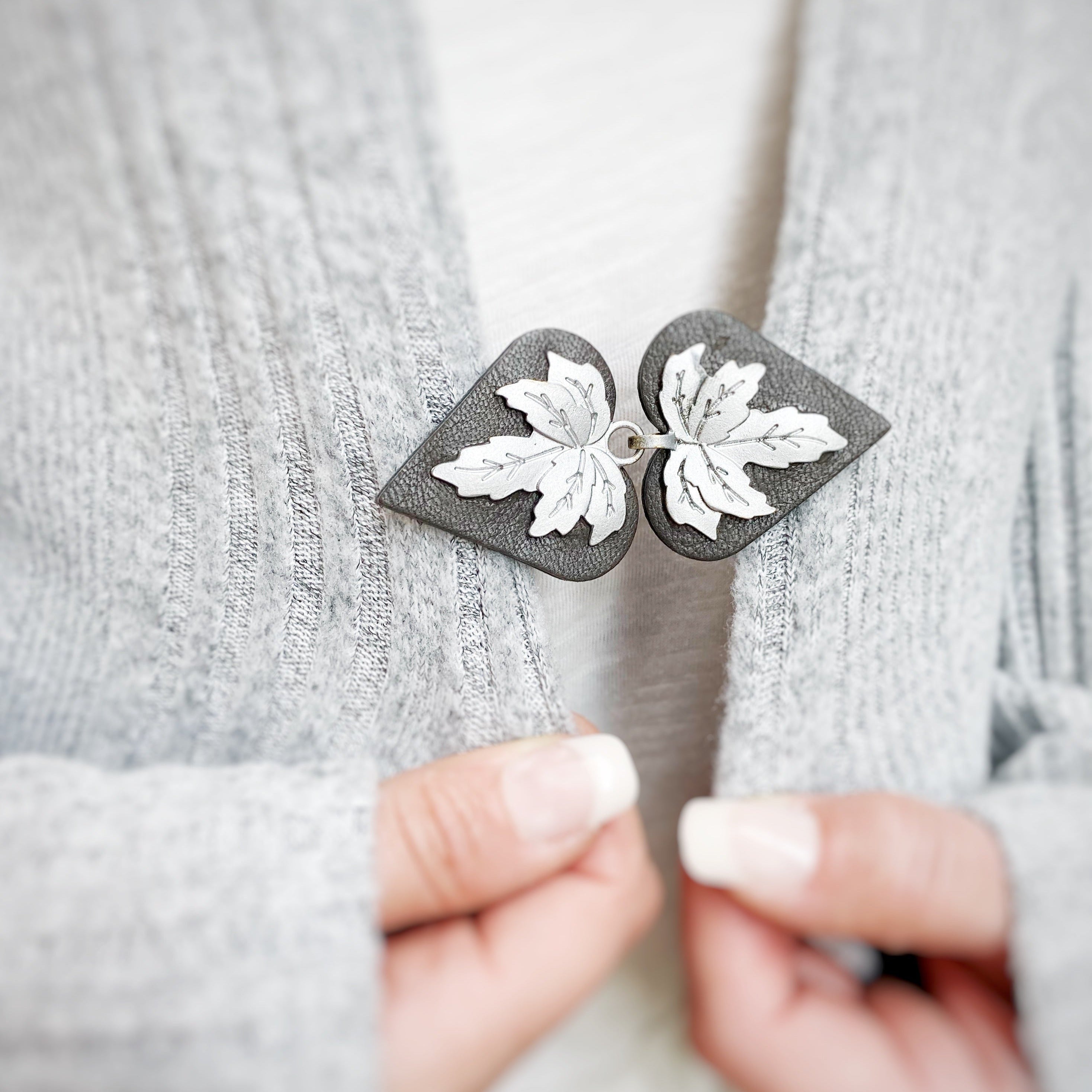 "Halcyon" Silver on Gray | Forests & Fairytales Collection | K-009