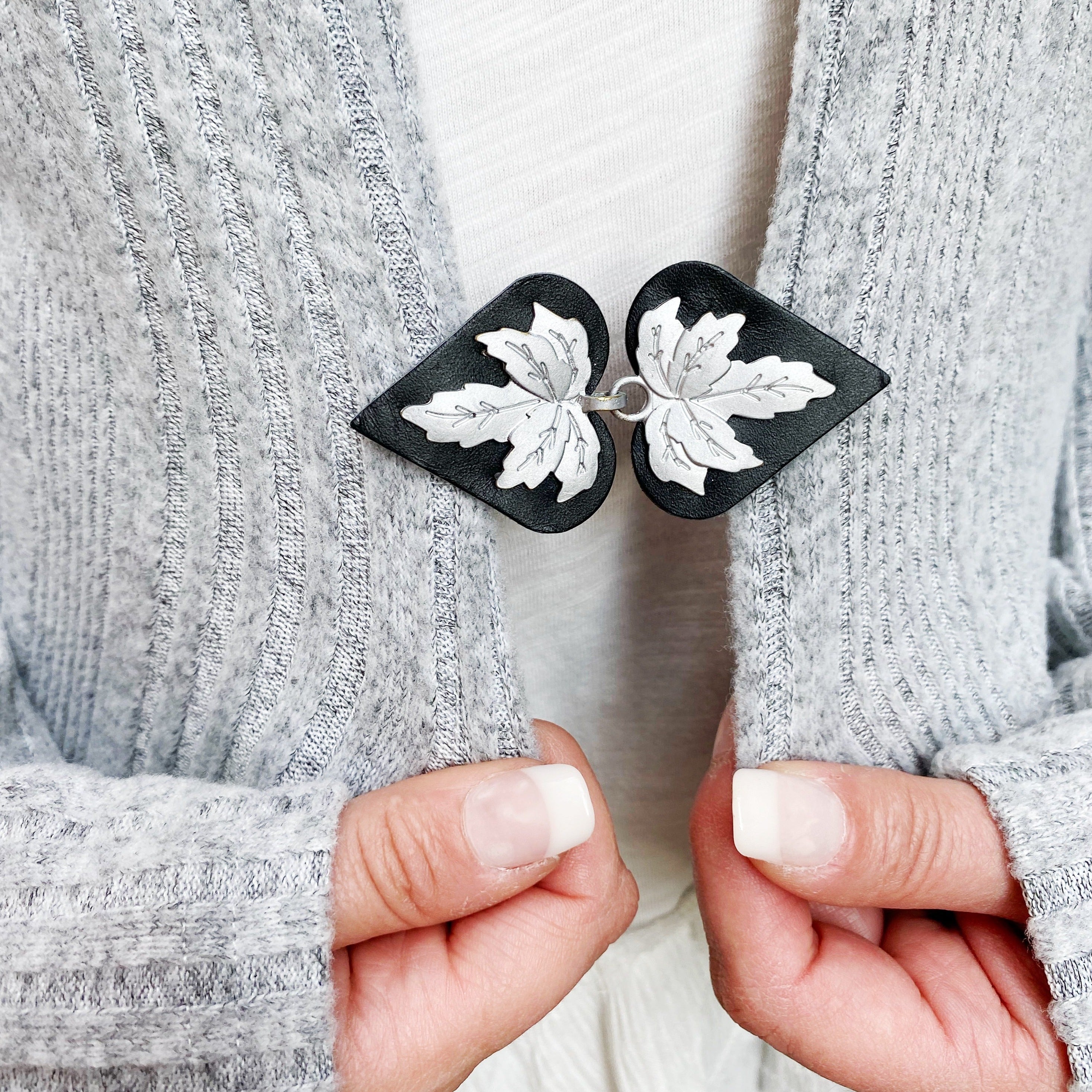 "Halcyon" Silver on Black | Forests & Fairytales Collection | K-008
